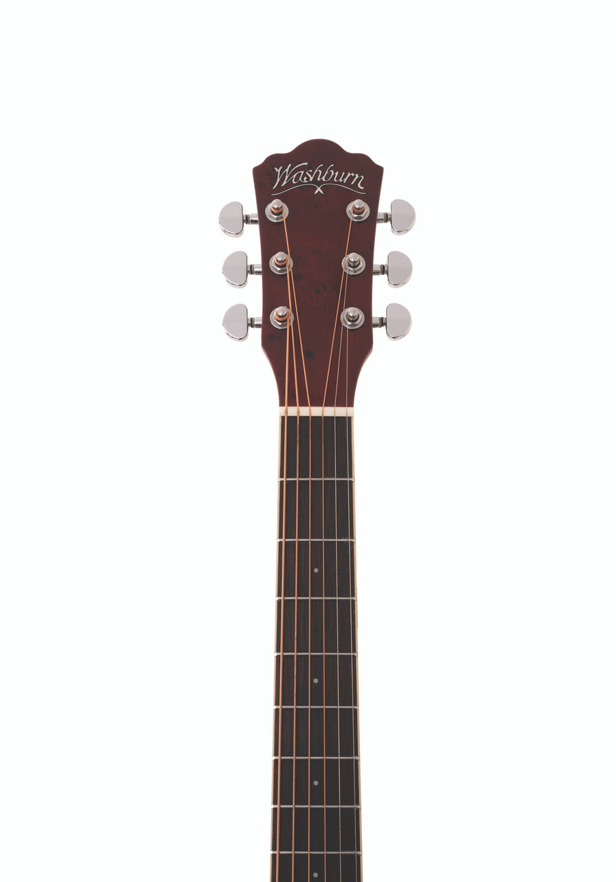 Washburn DFBACEA Deep Forest Burl Grand Auditorium Acoustic Electric Guitar - Amber Fade (DFBACEA-U) | Musician Madness