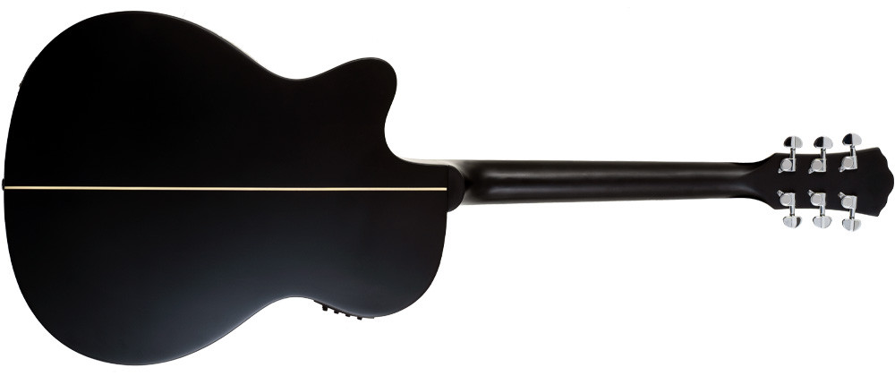 Washburn DFEACE-A Deep Forest Grand Auditorium Cutaway Acoustic Electric Guitar - Striped Ebony (DFEACE-A-U) | Musician Madness