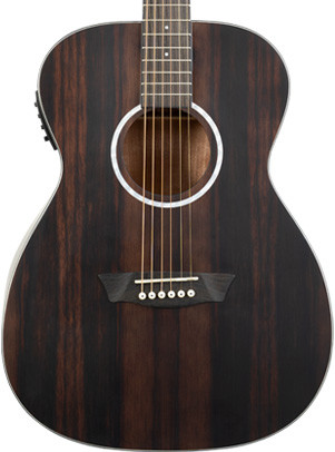 Washburn DFEFE-U Deep Forest Folk Acoustic/Electric Guitar - Striped Ebony (DFEFE-U)