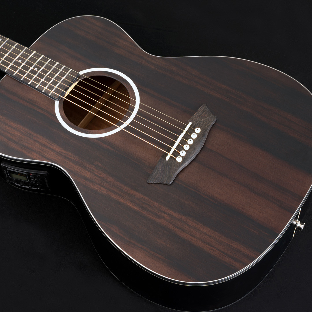 Washburn DFEFE-A Deep Forest Folk Acoustic/Electric Guitar - Striped Ebony (DFEFE-A-U)