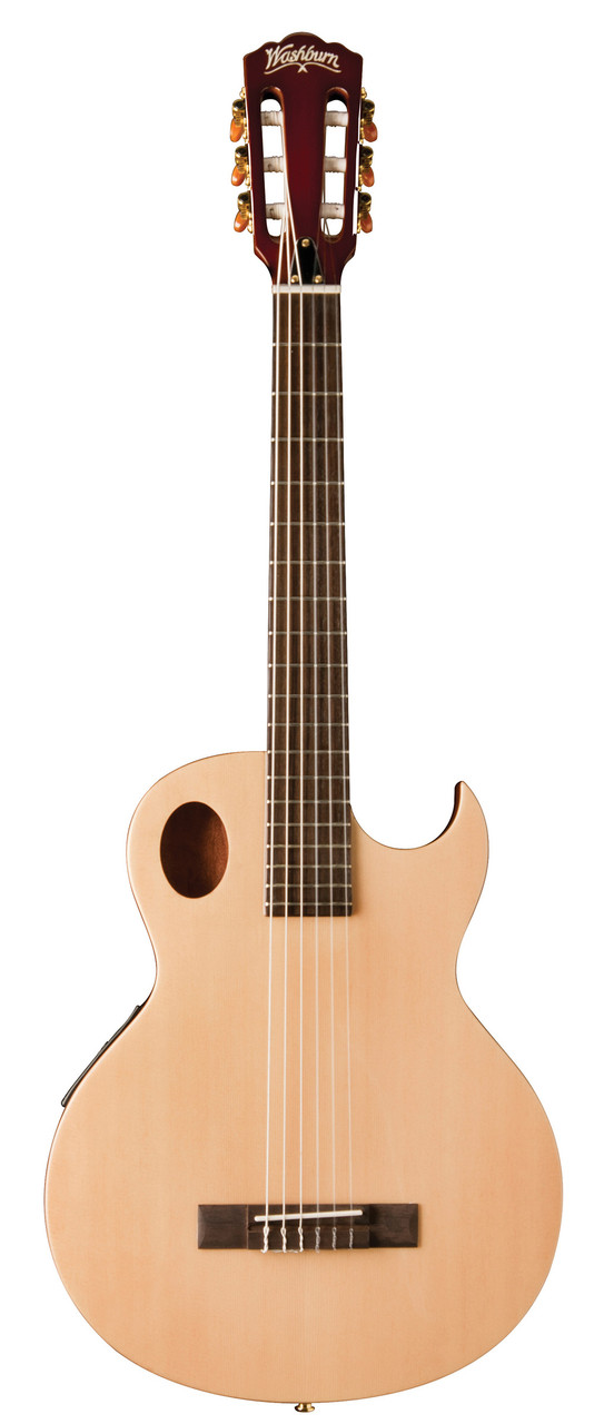 Washburn EACT42S Festival Series Nylon String Cutaway Classical Acoustic Electric Guitar - Natural (EACT42S-A-U) | Musician Madness