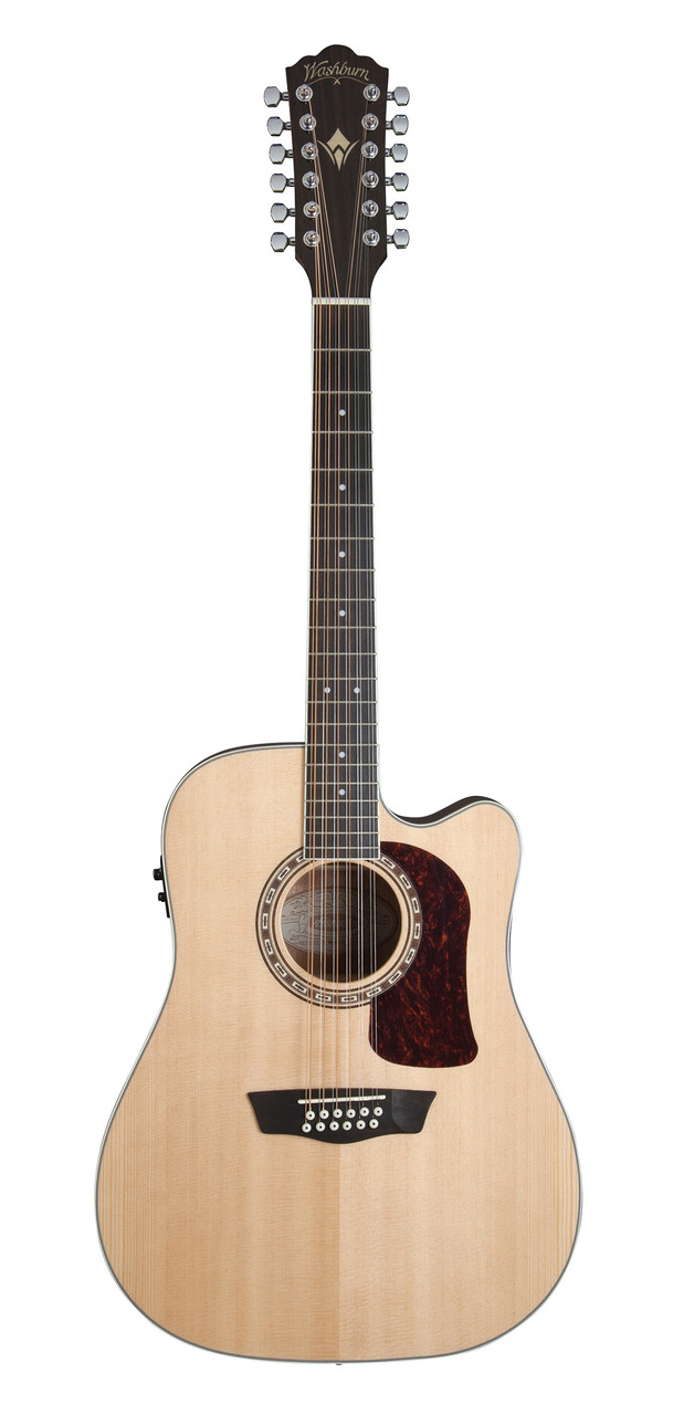 Washburn D10SCE-12 Heritage 10 Series Dreadnought (12 String) Cutaway Acoustic Electric Guitar (HD10SCE12-O-U) | Musician Madness