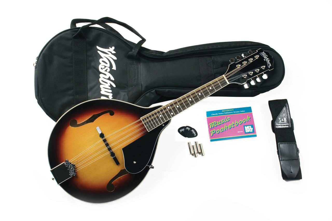Washburn M1 Pack Americana Series A-Style Mandolin Starter Pack - Sunburst (M1K-A-U)