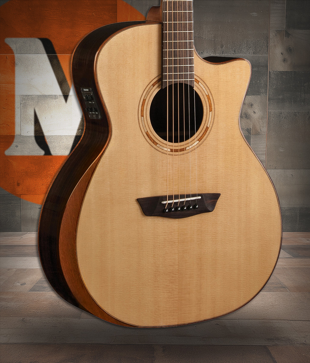 Washburn G20SCE Comfort 20 Series Grand Auditorium Cutaway Acoustic Electric Guitar - Natural (WCG20SCE-O-U)