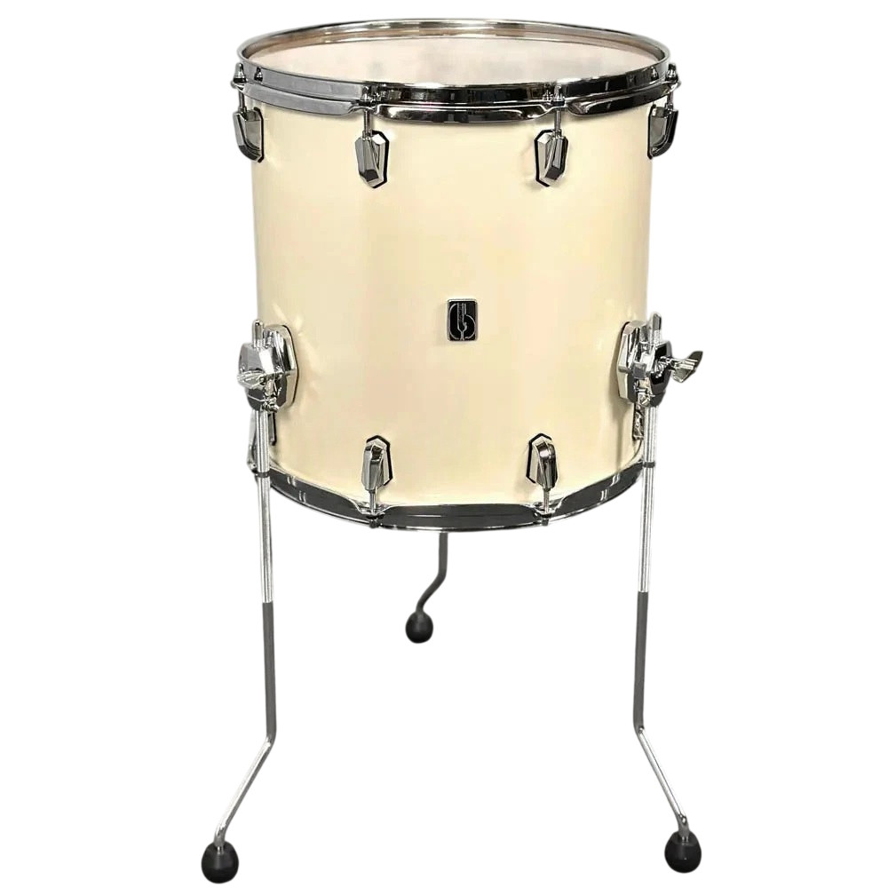 British Drum Co. ENG-14-14-FT-SEW Enigma Series Floor Tom Satin Olde English White 14" x 14" (ENG-14-14-FT-SEW-U)