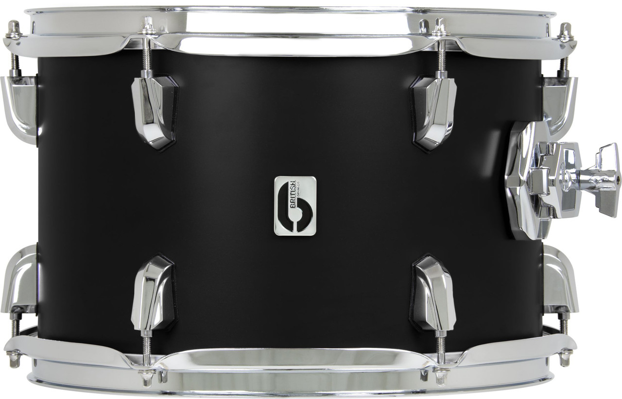 British Drum Co. ENG-10-7-RT-STB Enigma Series Tom Satin Black 10" x 7" (ENG-10-7-RT-STB-U) | Musician Madness