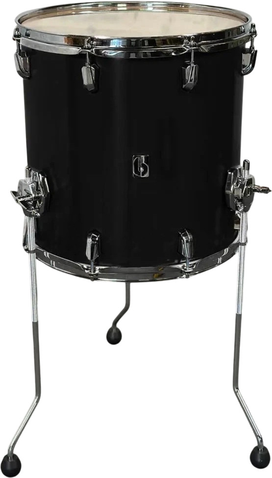 British Drum Co. ENG-14-14-FT-STB Enigma Series Floor Tom Satin Black 14" x 14" (ENG-14-14-FT-STB-U) | Musician Madness