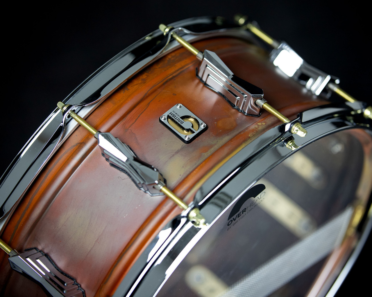 British Drum Co. FB-14-60-SN Firebird Series Copper Over Brass Snare 6" x 14" (FB-14-60-SN-U) | Musician Madness
