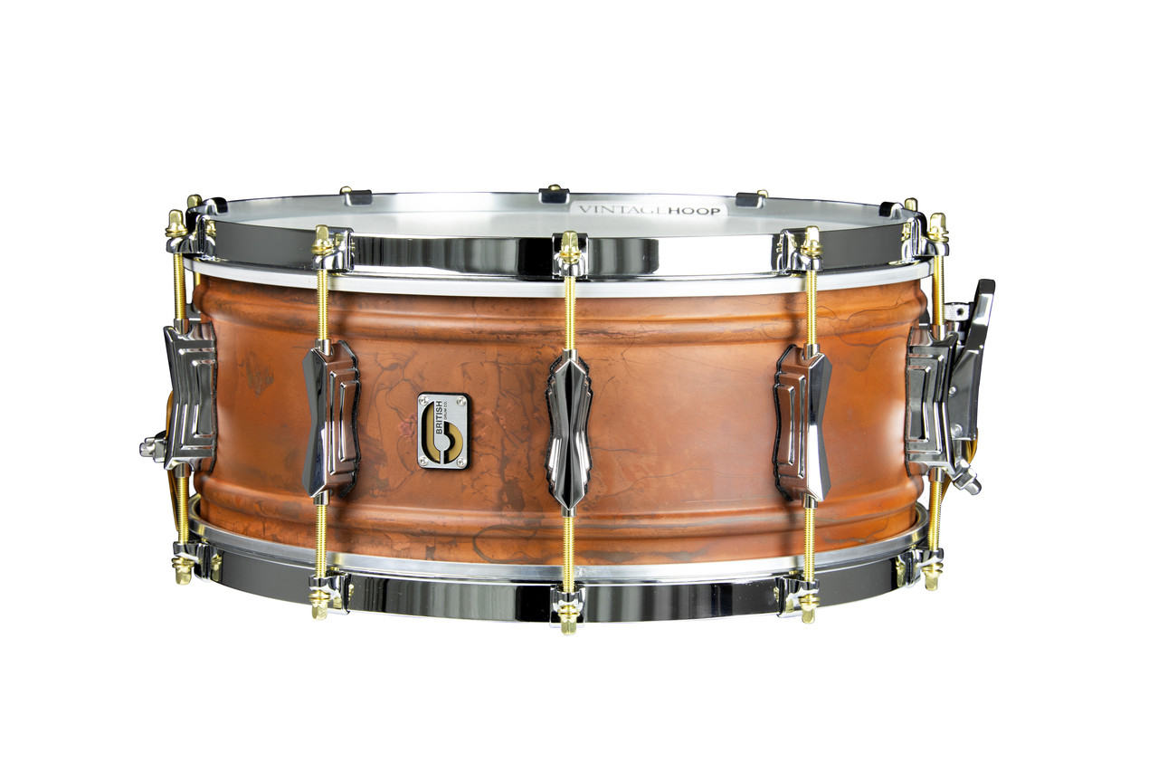 British Drum Co. FB-14-60-SN Firebird Series Copper Over Brass Snare 6" x 14" (FB-14-60-SN-U) | Musician Madness