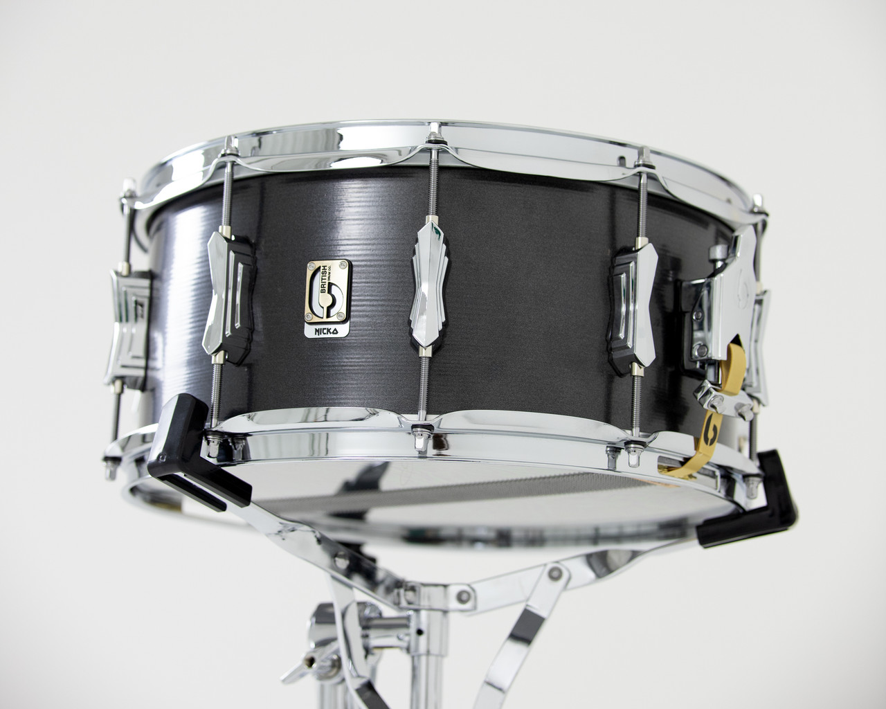 British Drum Co. TAL-14-65-SN Nicko McBrain Signature Series Talisman Steel Snare 6.5" x 14" (TAL-14-65-SN-U) | Musician Madness