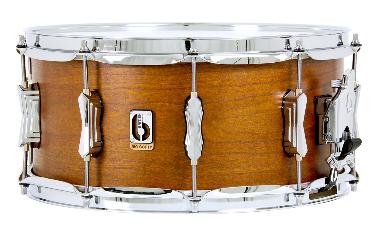 British Drum Co. BS-14-65-SN Big Softy Series Cherry and Balsa Snare 6.5" x 14" (BS-14-65-SN-U) | Musician Madness
