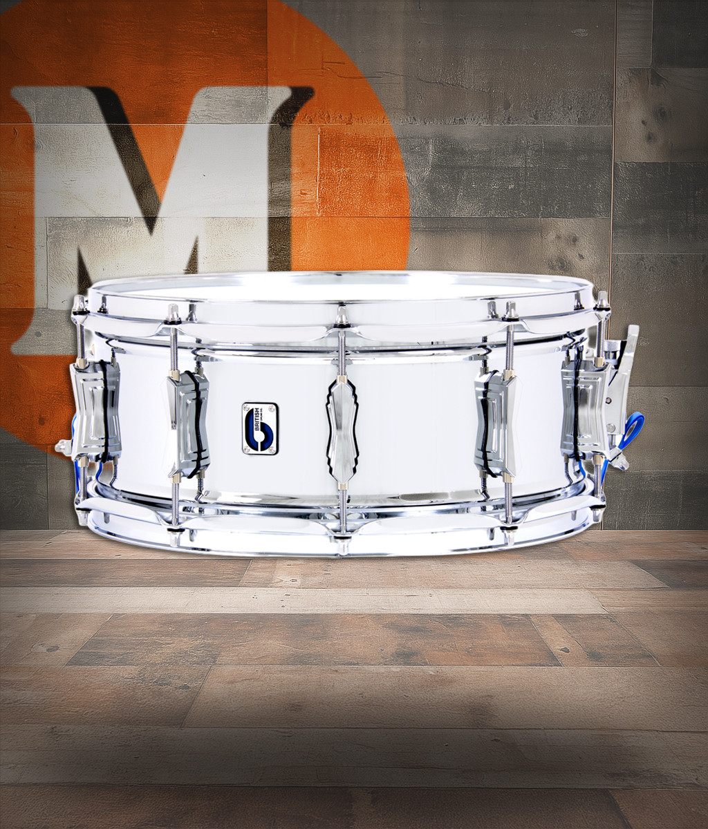 British Drum Co. BB-14-60-SN Bluebird Series Chrome Over Brass Snare. 6" x 14" (BB-14-60-SN-U) | Musician Madness