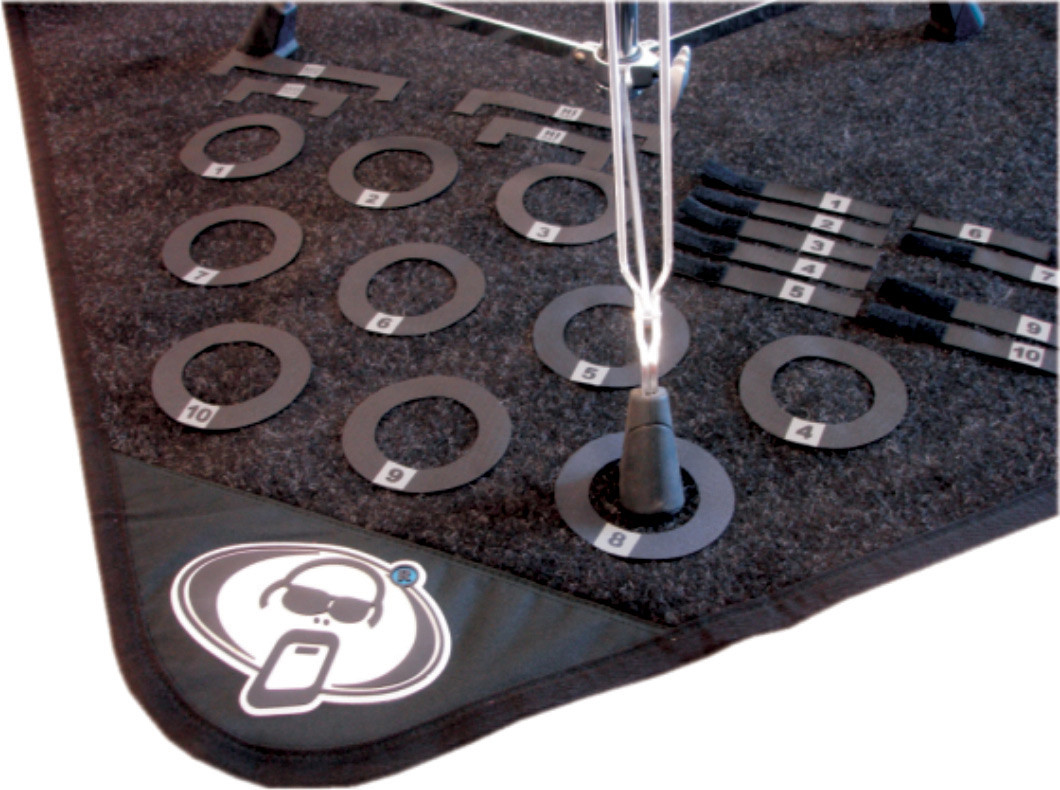 Protection Racket 9022-01 Drum Mat Rug Carpet Stage Setup Numbered Markers (9022-01-U)
