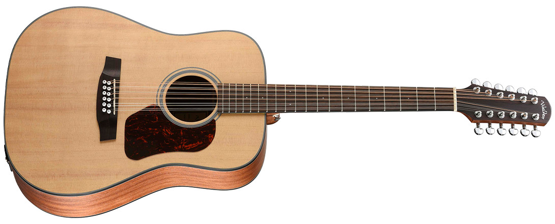 Walden D552E Natura Solid Spruce Top 12-String Dreadnought Acoustic-Electric - Open Pore Satin Natural (D552E/W) | Musician Madness
