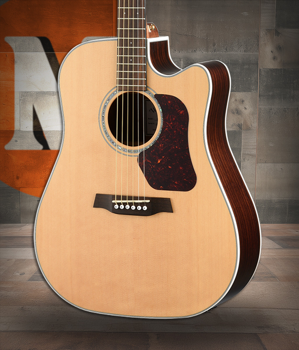 Walden D603CE Natura Solid Sitka Top-Ovangkol Dreadnought Acoustic Cutaway-Electric - Satin Natural (D603CE/W) | Musician Madness