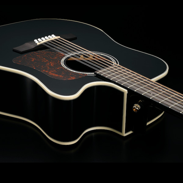 Walden D642RCEB-G Natura Solid Sitka Top-Mahogany 12-String Armrest Dreadnought Acoustic Cutaway-Electric - Gloss Black (D642RCEB-G/W)
