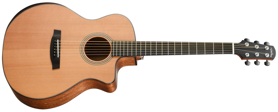 Walden SG2070RCE SupraNatura All-Solid Cedar - Mahogany Armrest Grand Auditorium Acoustic Cutaway-Electric - Satin Natural (G2070RCE/H)