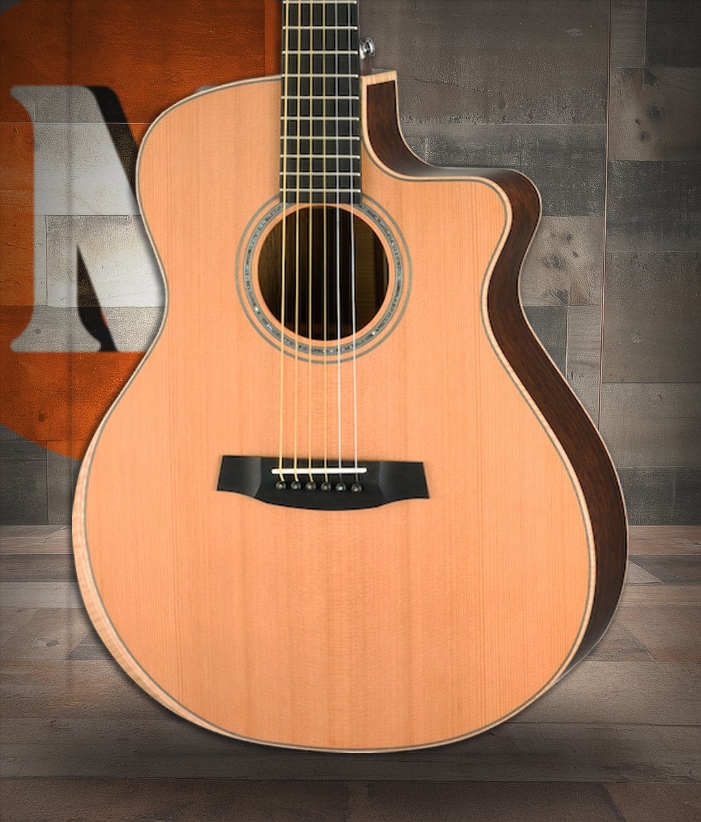 Walden G3033RCE All-Solid Cedar/Ovangkol-Figured Maple Armrest Grand Auditorium Acoustic Cutaway-Electric - Satin Natural (G3033RCE/H) | Musician Madness