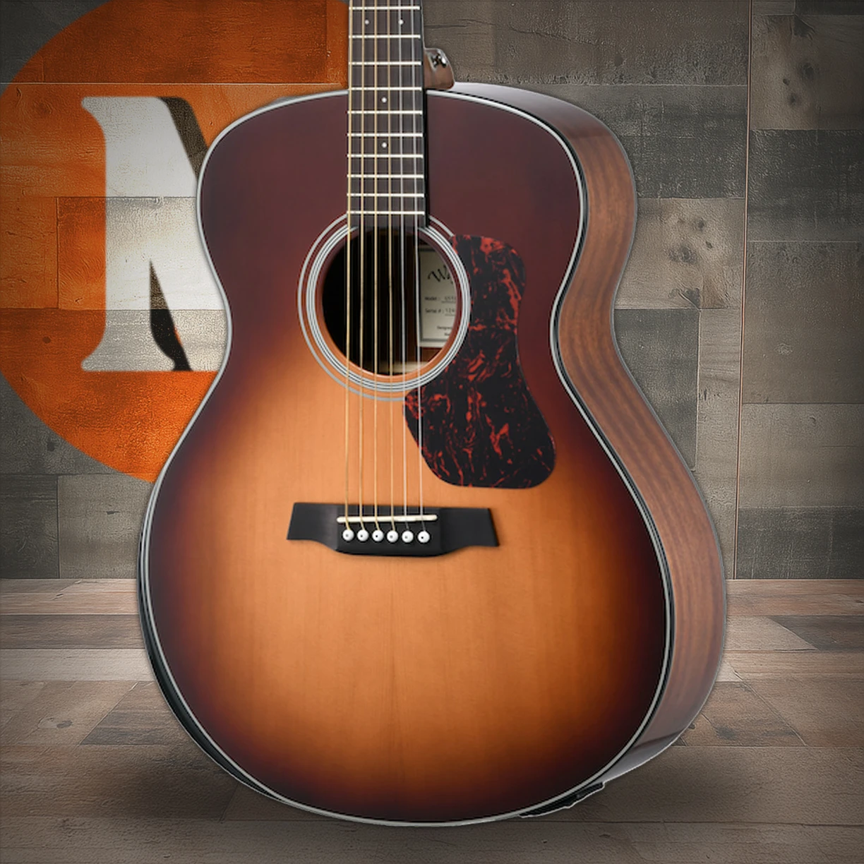 Walden G550REAB-G Natura Solid Spruce Top Armrest Grand Auditorium Acoustic-Electric - Amber Burst Gloss Top / Open Pore Natural (G550REAB-G/W) | Musician Madness