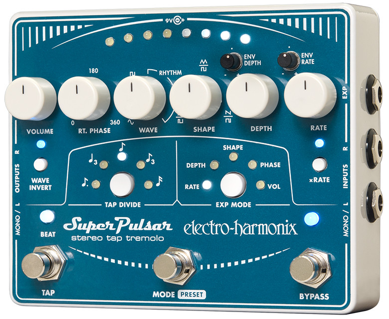Electro-Harmonix Super Pulsar Stereo Tap Tremolo (SUPERPULSAR)