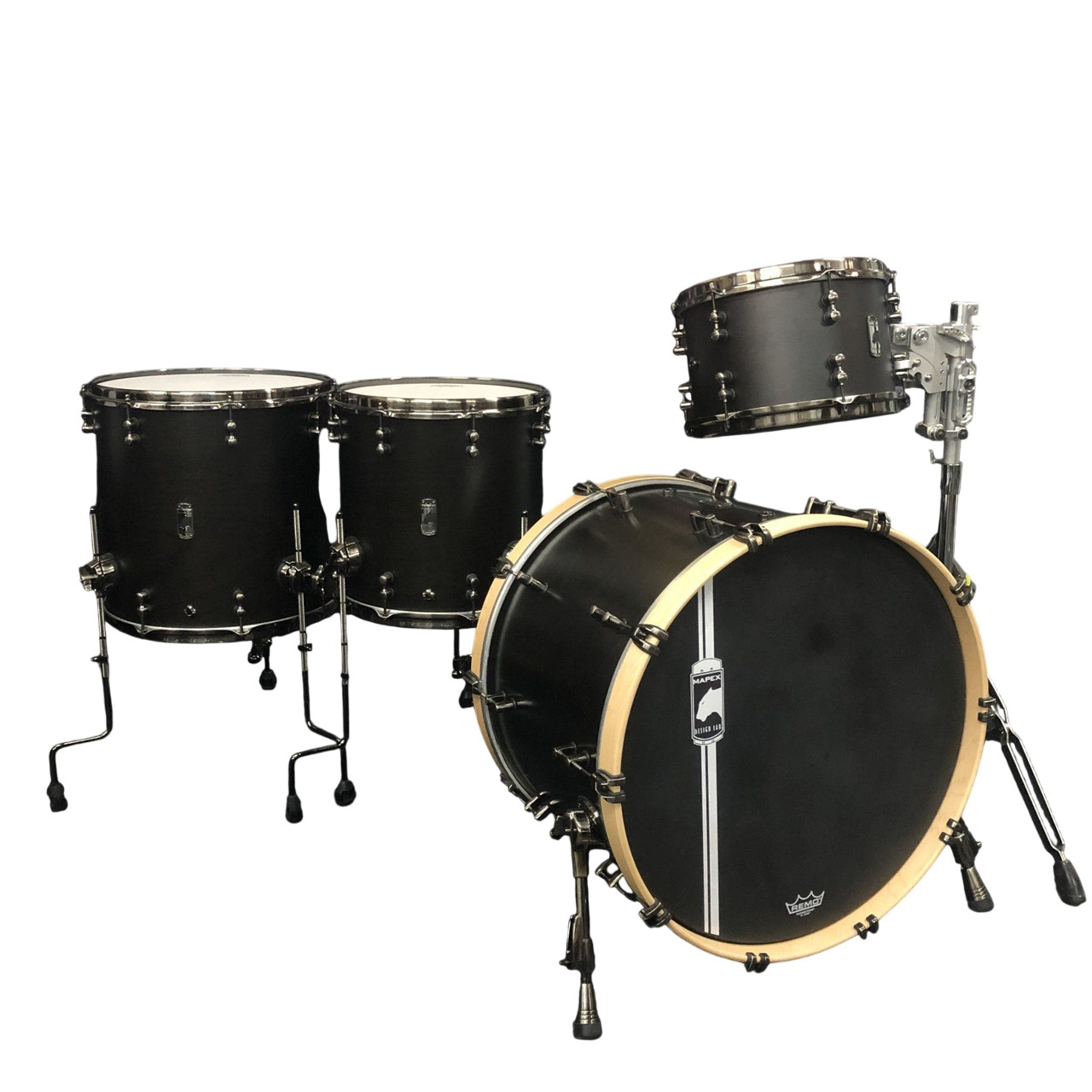 Mapex Black Panther Design Lab Cherry Bomb 22-12-14-16 - Satin Black (BPDLC528XBFB)