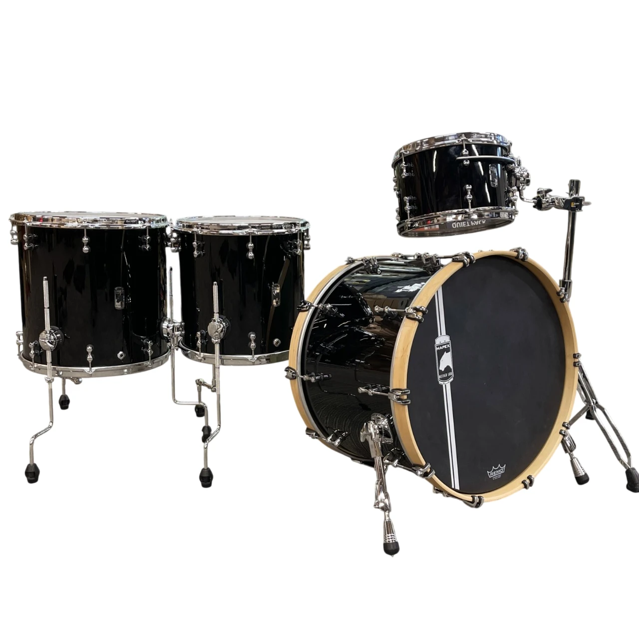 Mapex Black Panther Design Lab Cherry Bomb 22-12-14-16 - Piano Black (BPDLC528XPB)
