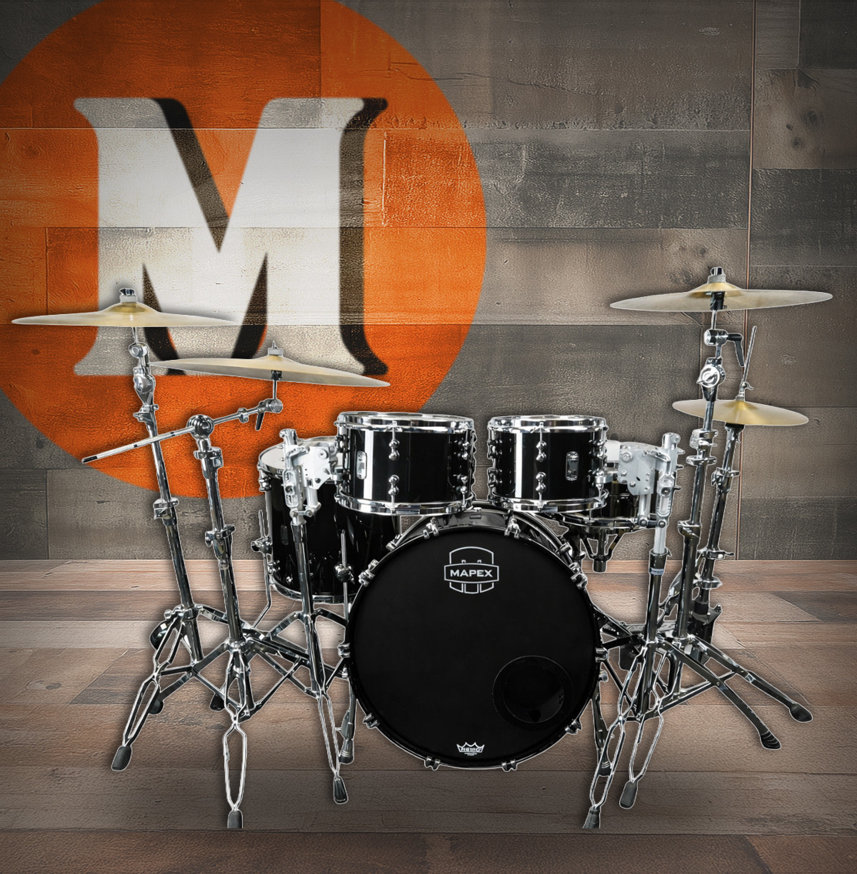 Mapex Black Panther Design Lab Versatus 22,10,12,14,16,18 - Piano Black (BPDLV728XPB)