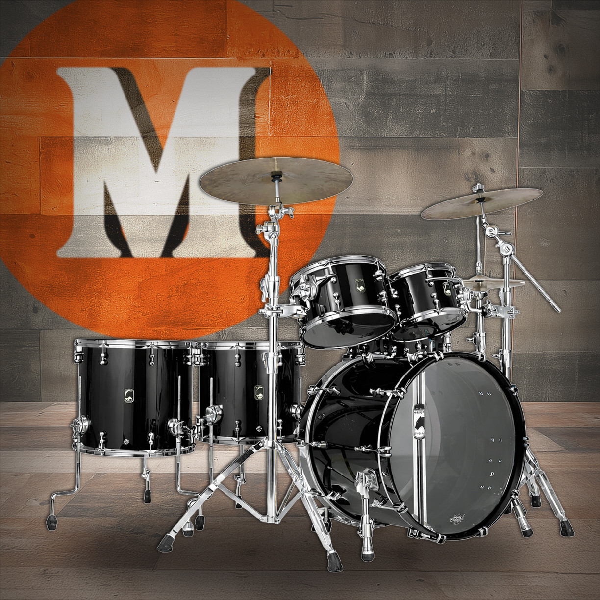 Mapex Black Panther Design Lab Versatus 221012141618 - Piano Black (BPDLV728XPB) | Musician Madness