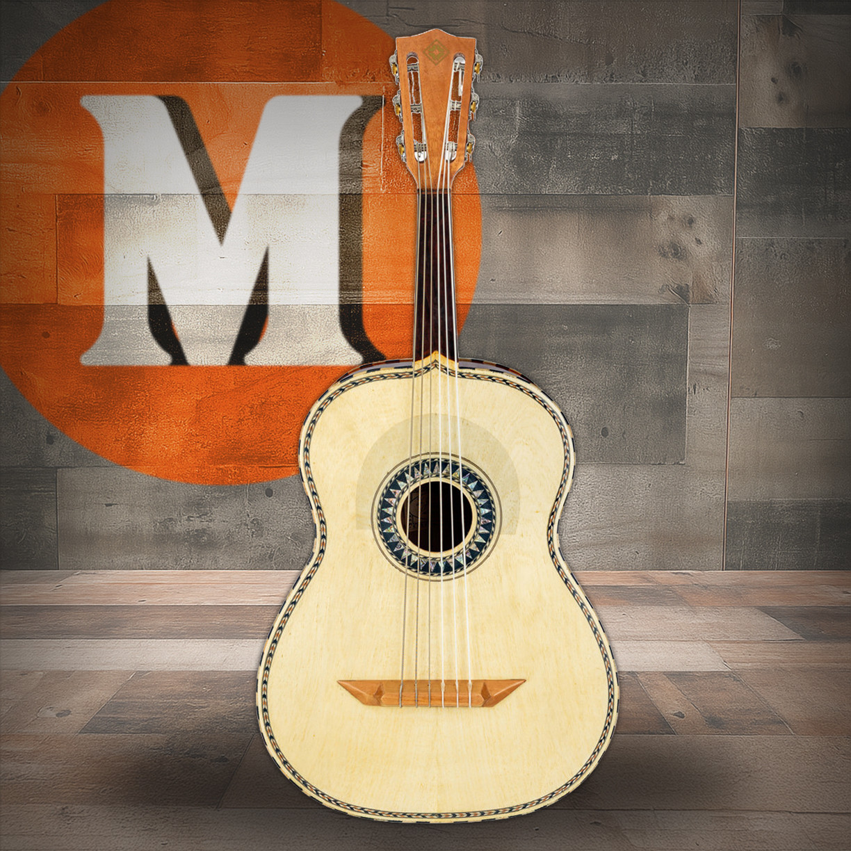 H. Jimenez Handcrafted Guitaron Full Size w/ Hardshell Case (LGTN2M) | Musician Madness