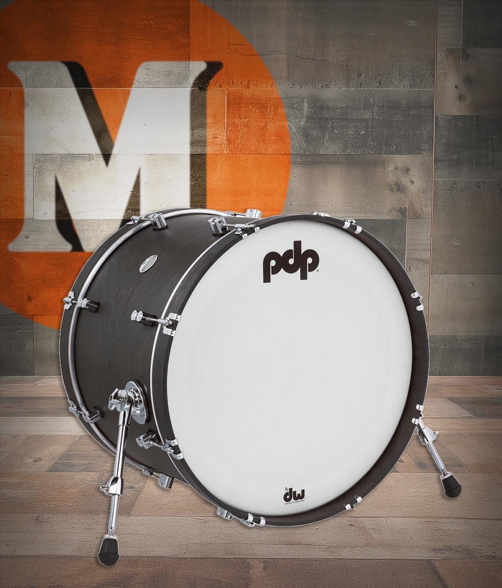 PDP Concept Classic 16x22 Ebony Stain Kick Drum with Ebony Stain Hoops (PDCC1622KKEE)