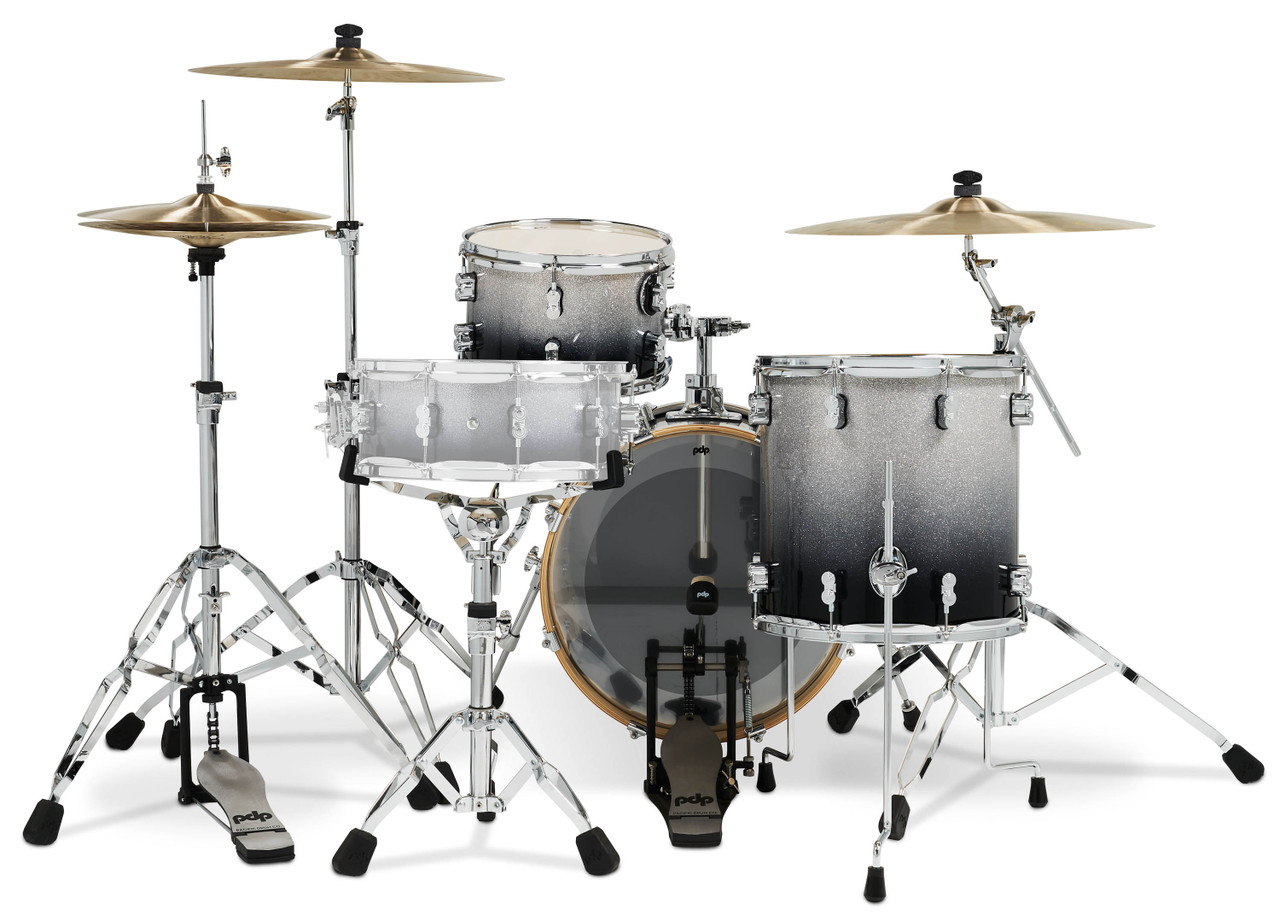 PDP Concept Maple - Silver/Black Fade Chrome Hardware Bop (PDCM18BPSB) | Musician Madness