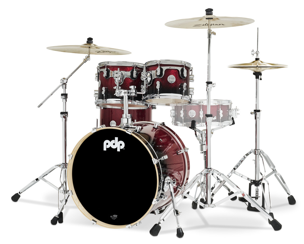 PDP Concept Maple Red/Black Fade Cr Hw Fn (PDCM20FNRB) | Musician Madness