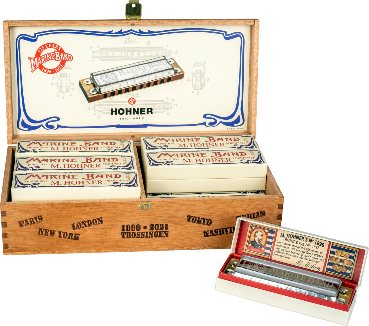 Hohner 126th Anniversary Marine Band C 12pc Display (M202199) | Musician Madness