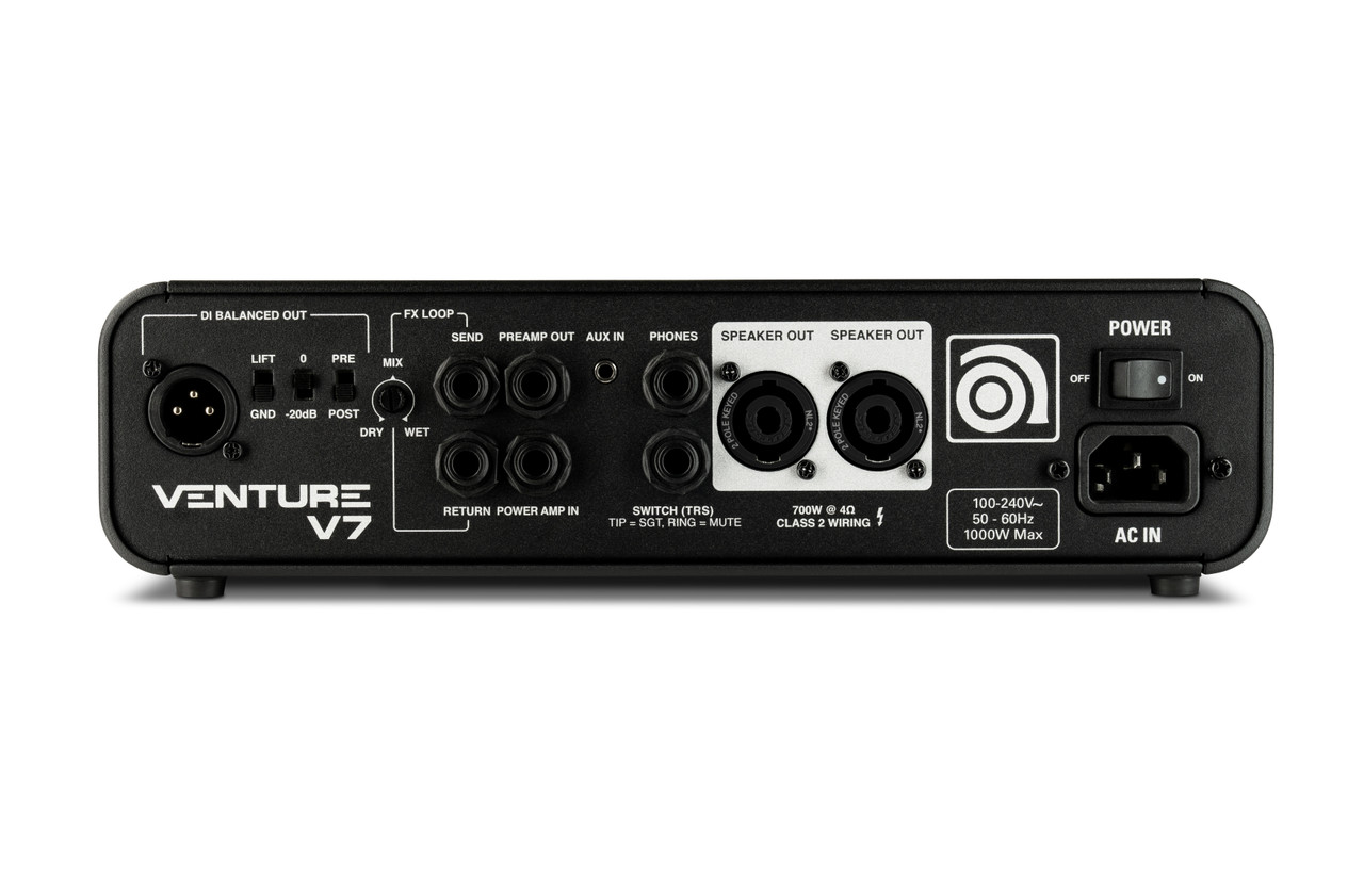 Ampeg VENTURE-V7 Venture Bass 700 Watt Bass Amplifier Head (VENTURE-V7-U) | Musician Madness