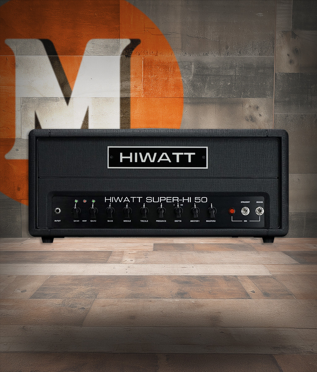 Hiwatt SUPER-HI 50 Head - 50W 2-Channel Amp w/ Extreme Gain (SUPERHI50H-U)