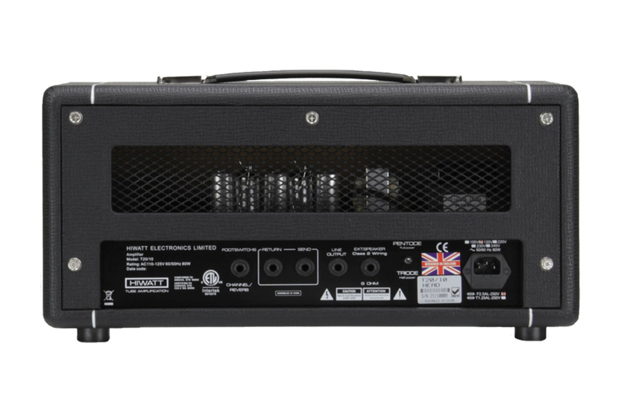 Hiwatt TB20/10 Head - 20/10W 2-Channel Head w/ Spring Reverb (TB2010H-U)