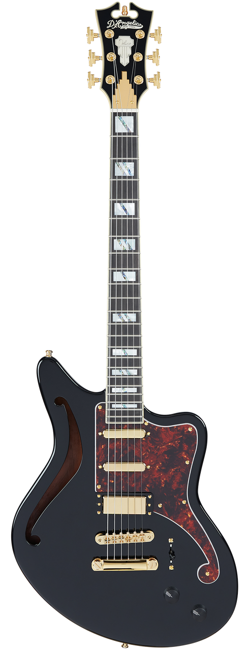 D'Angelico Deluxe Bedford SH - Black (DADBEDSHSBKGS)