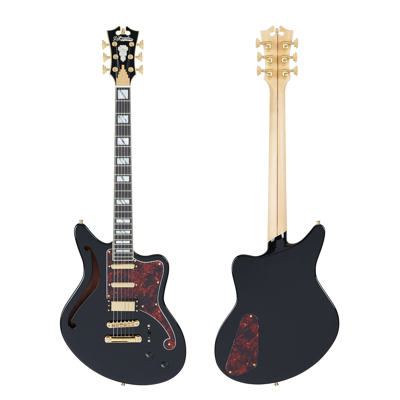 D'Angelico Deluxe Bedford SH - Black (DADBEDSHSBKGS) | Musician Madness