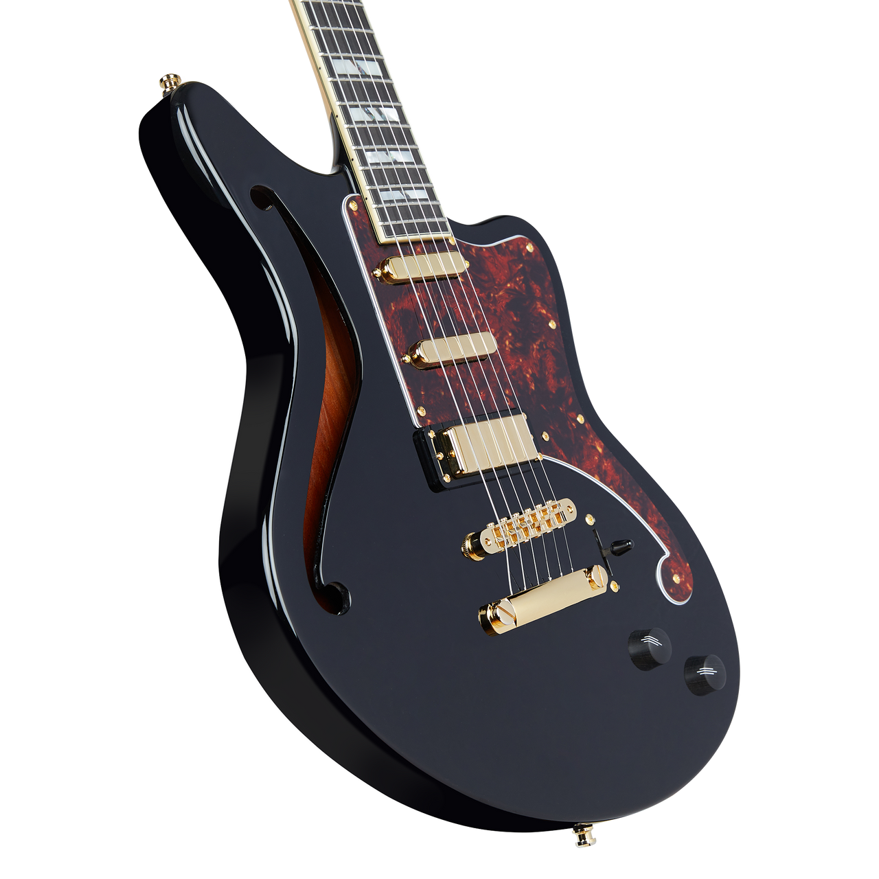 D'Angelico Deluxe Bedford SH - Black (DADBEDSHSBKGS) | Musician Madness