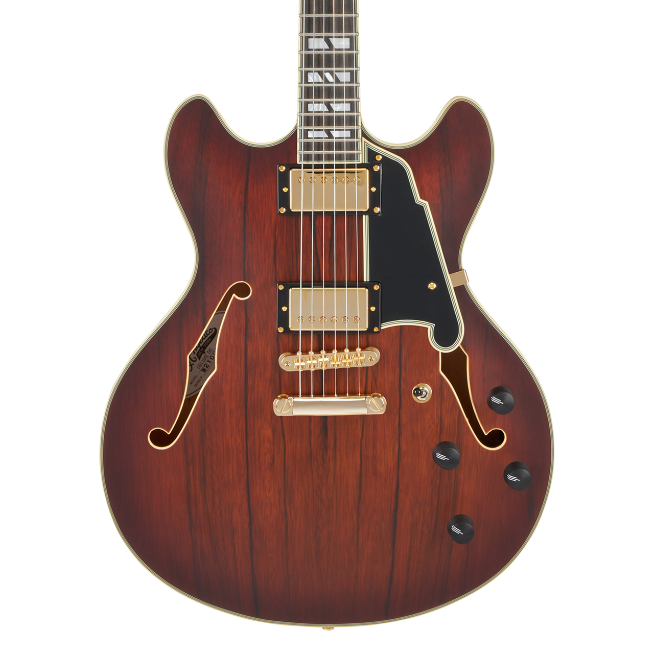 D'Angelico Deluxe DC - Satin Brown Burst (DADDCSBBGS)