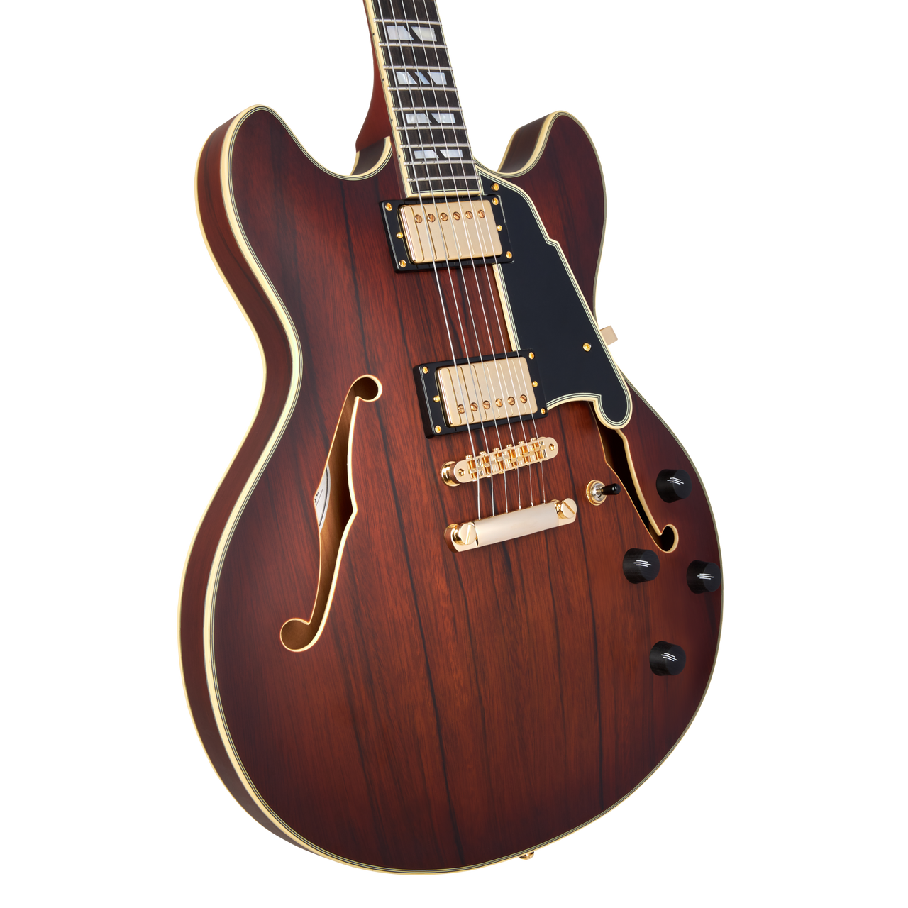 D'Angelico Deluxe DC - Satin Brown Burst (DADDCSBBGS)