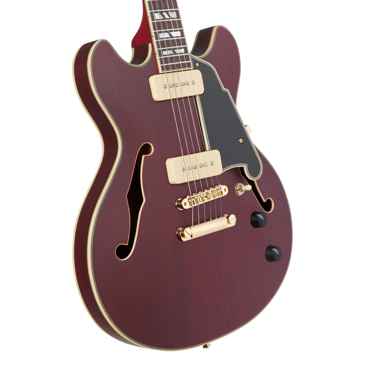 D'Angelico Deluxe Mini DC - Satin Trans Wine (DADMINIDCSTWGS)