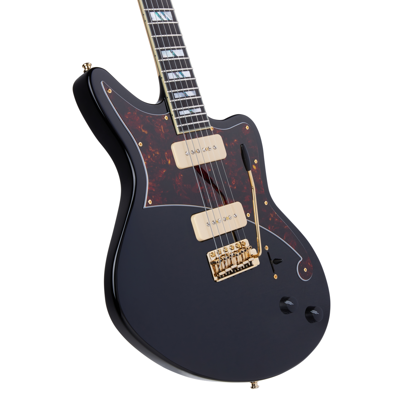 D'Angelico Deluxe Bedford - Solid Black (DADBEDSBKGTR) | Musician Madness