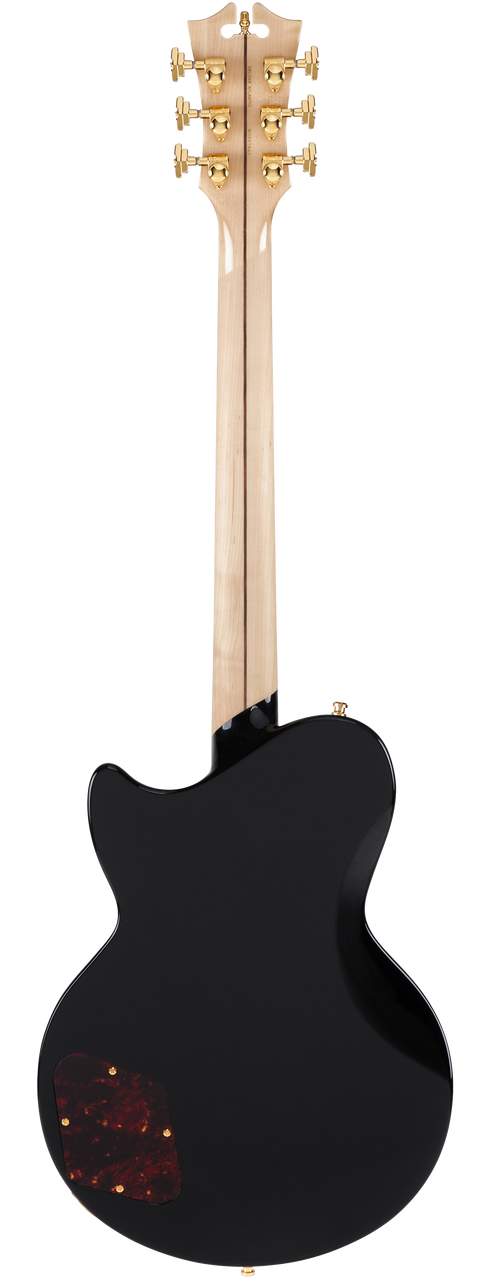 D'Angelico Deluxe Atlantic - Solid Black (DADATLSBK2GS) | Musician Madness