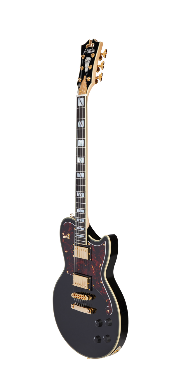 D'Angelico Deluxe Atlantic - Solid Black (DADATLSBK2GS) | Musician Madness
