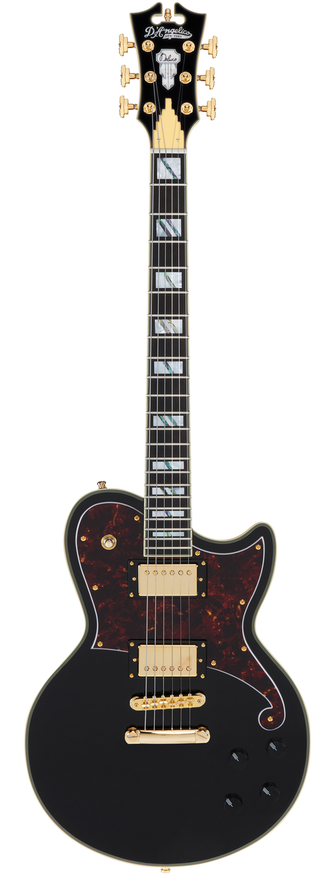 D'Angelico Deluxe Atlantic - Solid Black (DADATLSBK2GS) | Musician Madness
