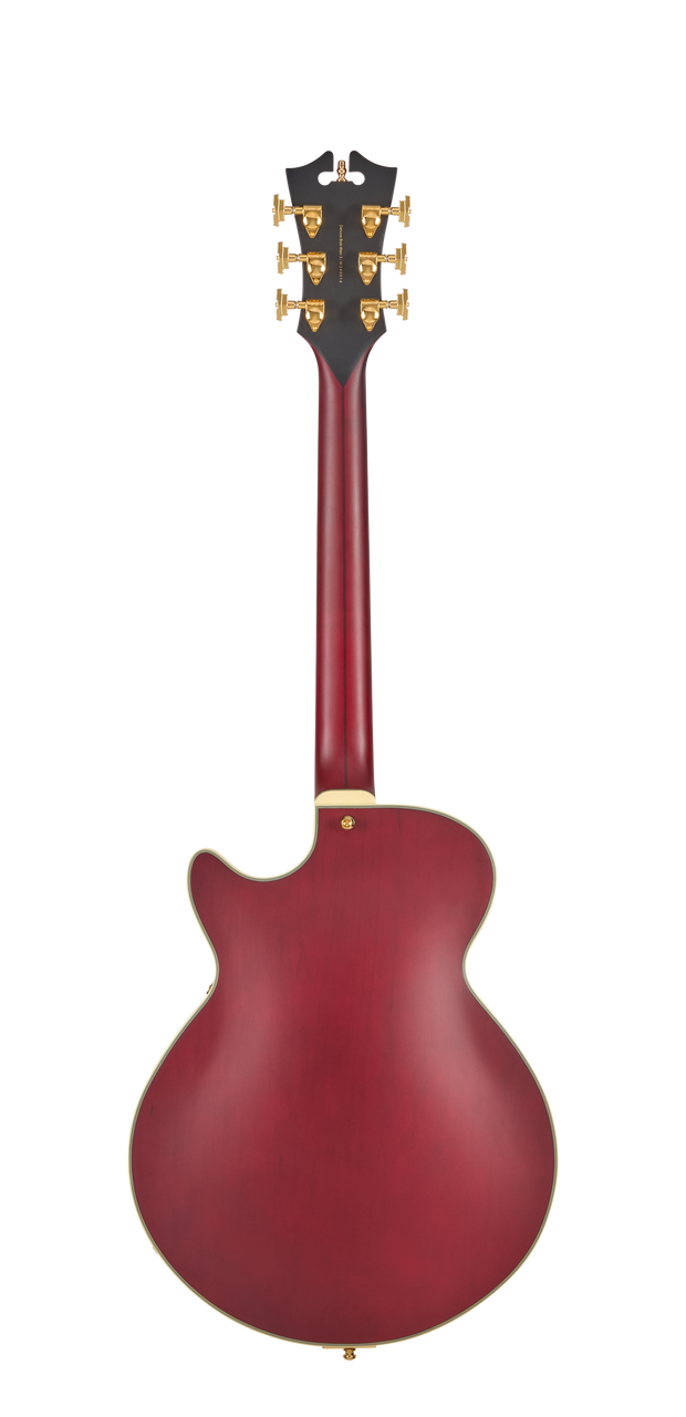 D'Angelico Deluxe Brighton Baritone - Satin Trans Wine (DADBSSSTWGS)