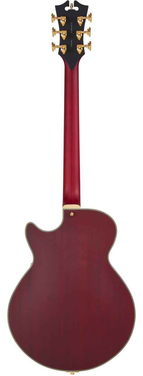 D'Angelico Deluxe Brighton Baritone - Satin Trans Wine (DADBSSSTWGS)