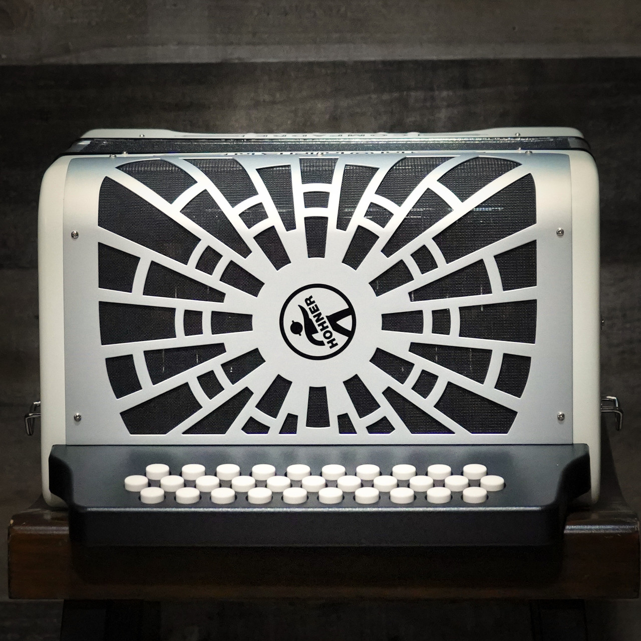 Hohner Compadre FBbEb White w/ Hard Case - Silver Grille (COFW-N)