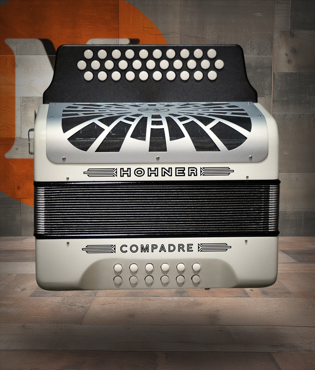 Hohner Compadre FBbEb White w/ Hard Case - Silver Grille (COFW-N)